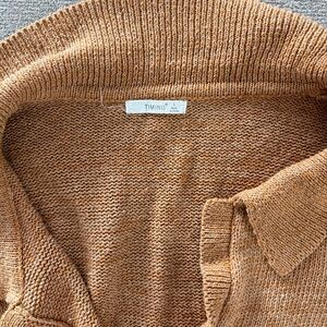 Timing Women's Cowl Neck Sweater in Warm Brown